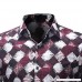 Charberry Mens T-Shirt ! Printed Casual Button Down Short Sleeve Shirt Top Blouse Wine Red B07P62NBSK